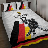 Custom Germany Ice Hockey Quilt Bed Set Retro Jersey