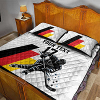 Custom Germany Ice Hockey Quilt Bed Set Retro Jersey