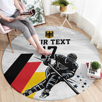 Custom Germany Ice Hockey Round Carpet Retro Jersey