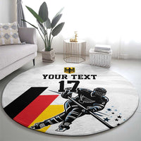Custom Germany Ice Hockey Round Carpet Retro Jersey