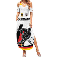 Custom Germany Ice Hockey Summer Maxi Dress Retro Jersey