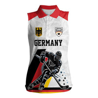 Custom Germany Ice Hockey Women Sleeveless Polo Shirt Retro Jersey