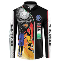 Custom Italian Republic Baketball Button Sweatshirt Sporty Style