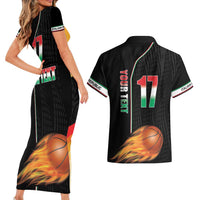 Custom Italian Republic Baketball Couples Matching Short Sleeve Bodycon Dress and Hawaiian Shirt Sporty Style