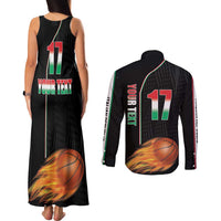 Custom Italian Republic Baketball Couples Matching Tank Maxi Dress and Long Sleeve Button Shirt Sporty Style
