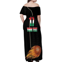 Custom Italian Republic Baketball Family Matching Off Shoulder Maxi Dress and Hawaiian Shirt Sporty Style