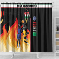 Custom Italian Republic Baketball Shower Curtain Sporty Style