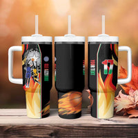 Custom Italian Republic Baketball Tumbler With Handle Sporty Style