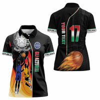 Custom Italian Republic Baketball Women Polo Shirt Sporty Style