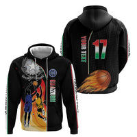 Custom Italian Republic Baketball Zip Hoodie Sporty Style