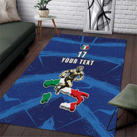 Italian Republic Rugby Custom Area Rug Sporty Style
