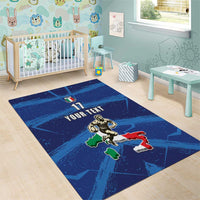 Italian Republic Rugby Custom Area Rug Sporty Style