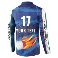 Italian Republic Rugby Custom Button Sweatshirt Sporty Style