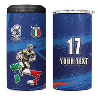 Italian Republic Rugby Custom 4 in 1 Can Cooler Tumbler Sporty Style
