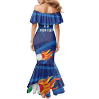 Italian Republic Rugby Custom Family Matching Mermaid Dress and Hawaiian Shirt Sporty Style