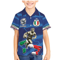 Italian Republic Rugby Custom Family Matching Mermaid Dress and Hawaiian Shirt Sporty Style