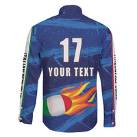 Italian Republic Rugby Custom Family Matching Off The Shoulder Long Sleeve Dress and Hawaiian Shirt Sporty Style