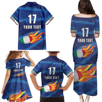 Italian Republic Rugby Custom Family Matching Puletasi and Hawaiian Shirt Sporty Style