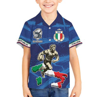 Italian Republic Rugby Custom Family Matching Puletasi and Hawaiian Shirt Sporty Style