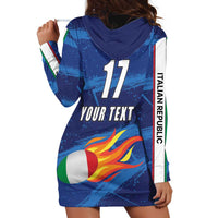 Italian Republic Rugby Custom Hoodie Dress Sporty Style