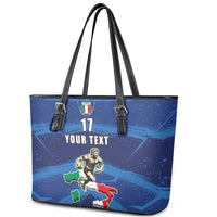 Italian Republic Rugby Custom Leather Tote Bag Sporty Style
