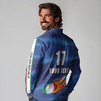 Italian Republic Rugby Custom Long Sleeve Polo Shirt Sporty Style