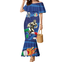 Italian Republic Rugby Custom Mermaid Dress Sporty Style