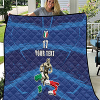 Italian Republic Rugby Custom Quilt Sporty Style