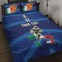 Italian Republic Rugby Custom Quilt Bed Set Sporty Style