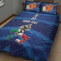 Italian Republic Rugby Custom Quilt Bed Set Sporty Style