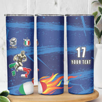Italian Republic Rugby Custom Skinny Tumbler Sporty Style