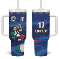 Italian Republic Rugby Custom Tumbler With Handle Sporty Style