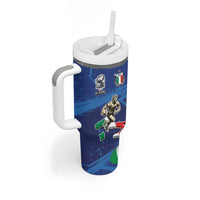 Italian Republic Rugby Custom Tumbler With Handle Sporty Style