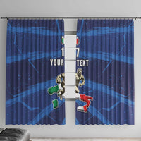 Italian Republic Rugby Custom Window Curtain Sporty Style