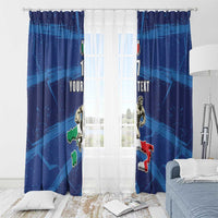 Italian Republic Rugby Custom Window Curtain Sporty Style