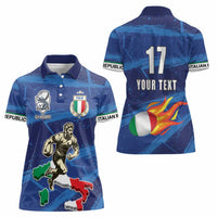 Italian Republic Rugby Custom Women Polo Shirt Sporty Style