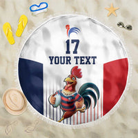 France Rugby Custom Beach Blanket Come on Les Bleus White Style
