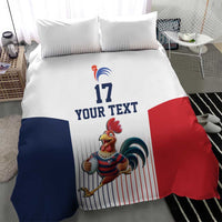 France Rugby Custom Bedding Set Come on Les Bleus White Style