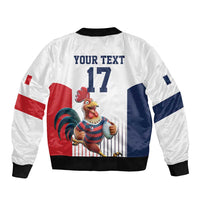 France Rugby Custom Bomber Jacket Come on Les Bleus White Style