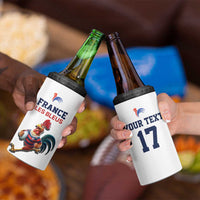 France Rugby Custom 4 in 1 Can Cooler Tumbler Come on Les Bleus White Style
