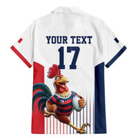 France Rugby Custom Family Matching Mermaid Dress and Hawaiian Shirt Come on Les Bleus White Style