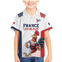 France Rugby Custom Family Matching Mermaid Dress and Hawaiian Shirt Come on Les Bleus White Style