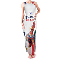 France Rugby Custom Family Matching Tank Maxi Dress and Hawaiian Shirt Come on Les Bleus White Style