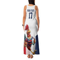 France Rugby Custom Family Matching Tank Maxi Dress and Hawaiian Shirt Come on Les Bleus White Style