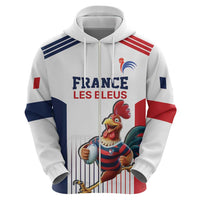 France Rugby Custom Hoodie Come on Les Bleus White Style