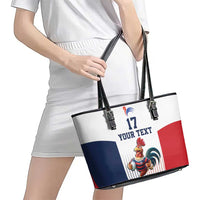 France Rugby Custom Leather Tote Bag Come on Les Bleus White Style