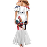 France Rugby Custom Mermaid Dress Come on Les Bleus White Style
