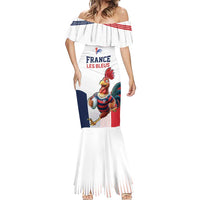 France Rugby Custom Mermaid Dress Come on Les Bleus White Style