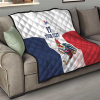 France Rugby Custom Quilt Come on Les Bleus White Style