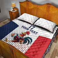 France Rugby Custom Quilt Bed Set Come on Les Bleus White Style